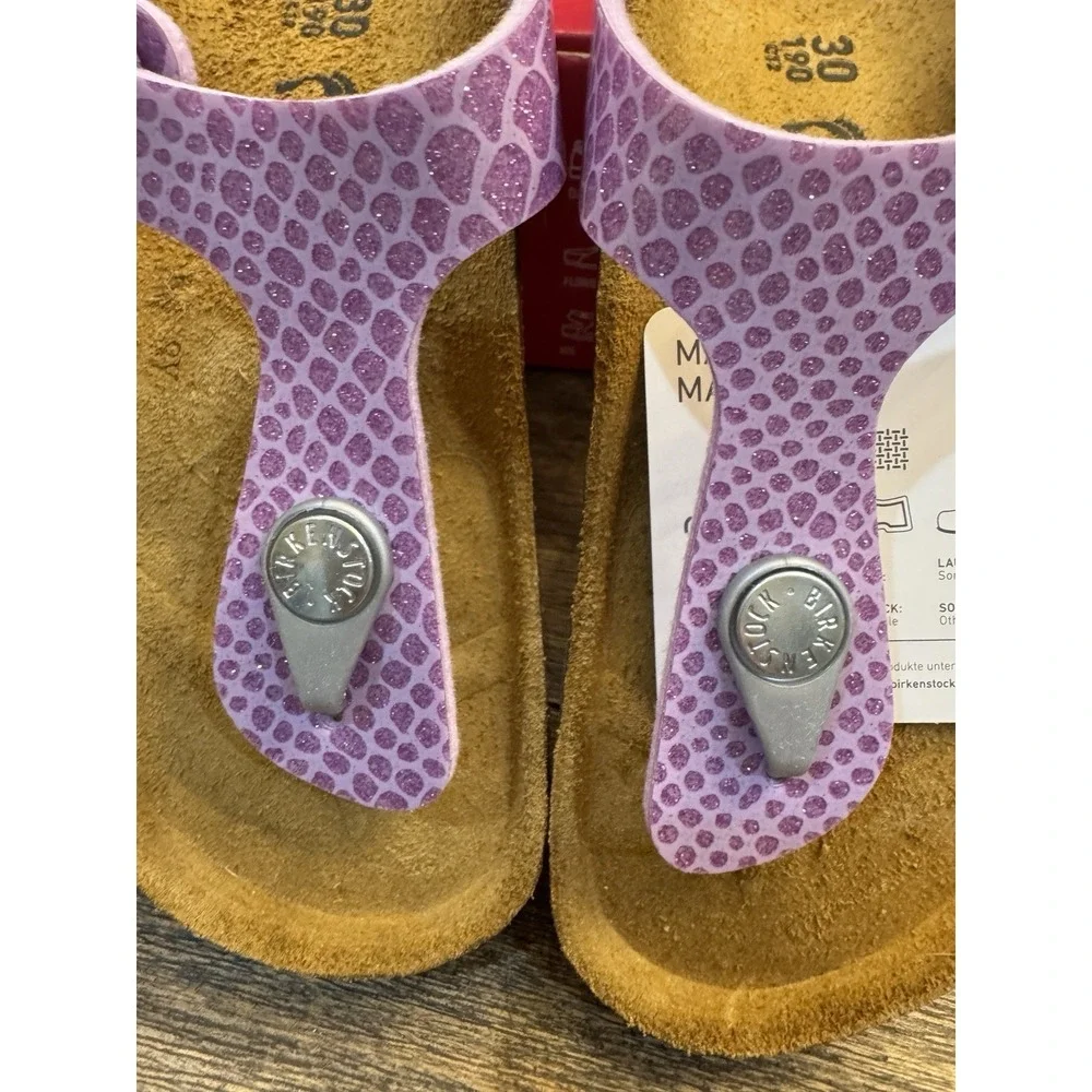Birkenstock Kids Gizeh Size 30 Kids 12 Purple‎ Magic Snake Lilac Upper